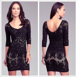 BEBE bodycon lace dress